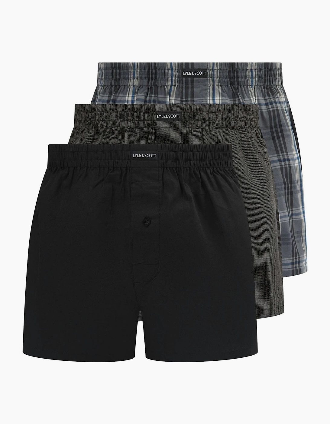 Robinson 3 Pack Plaid Patterned Boxer Shorts