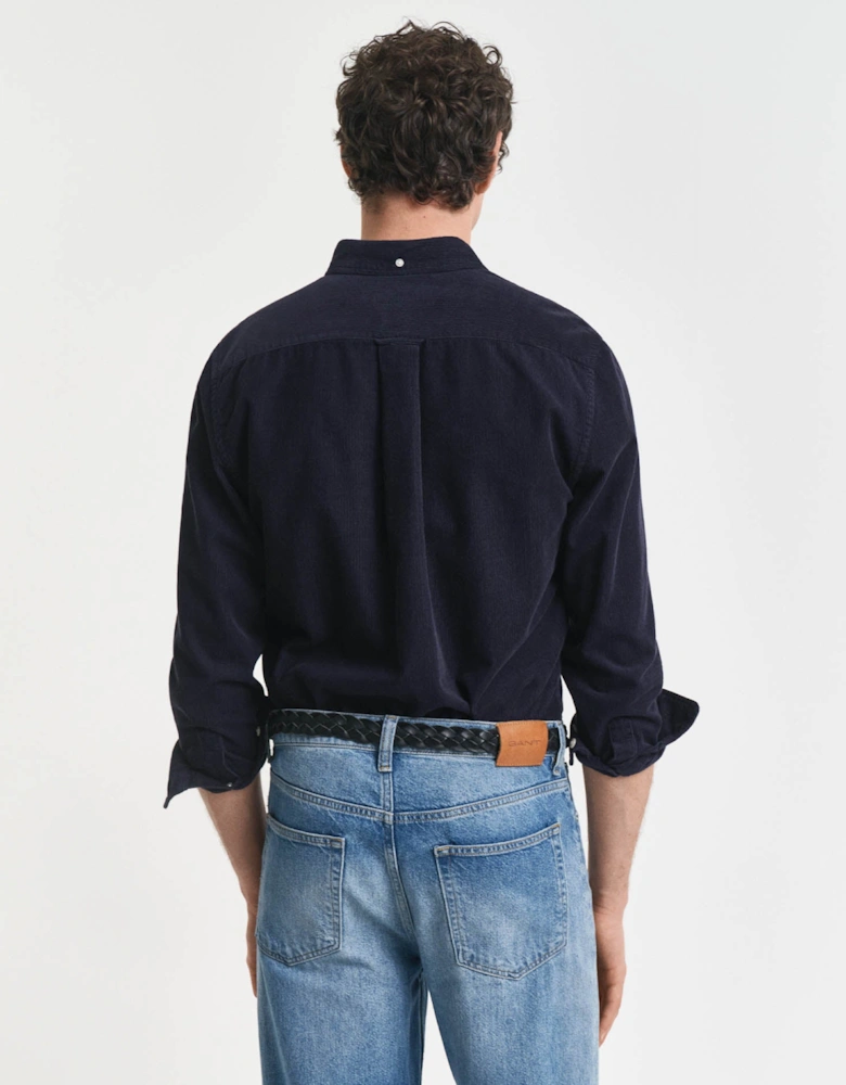 GANT Mens Regular Fit Corduroy Shirt - 433 Evening Blue