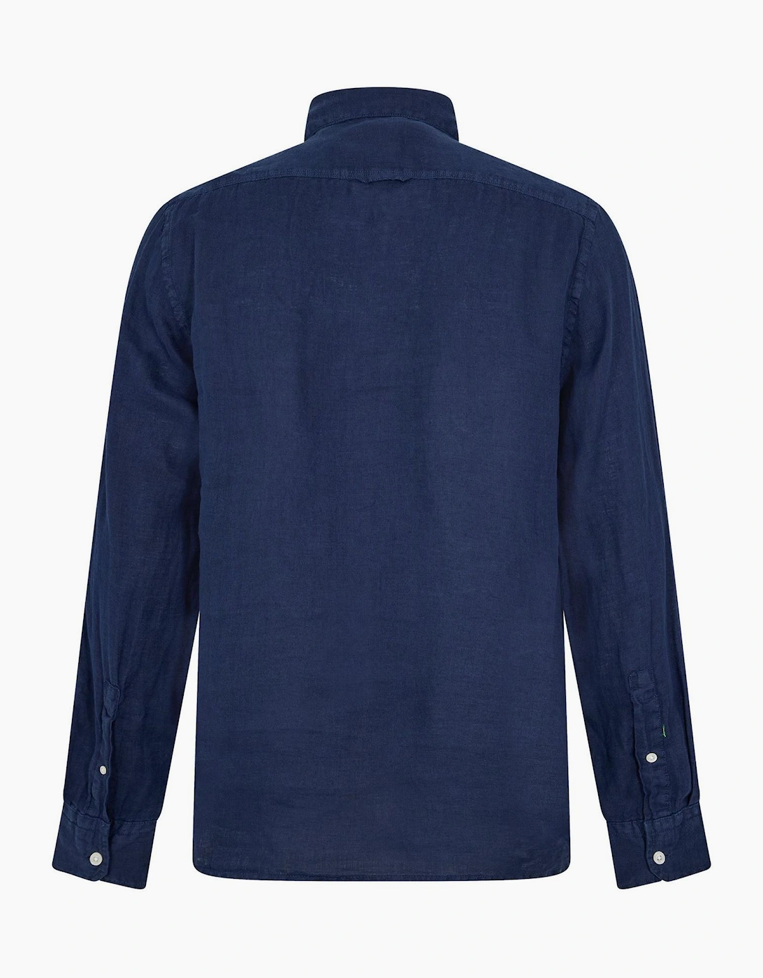 Wool Linen Collared Neck Long Sleeve Shirt