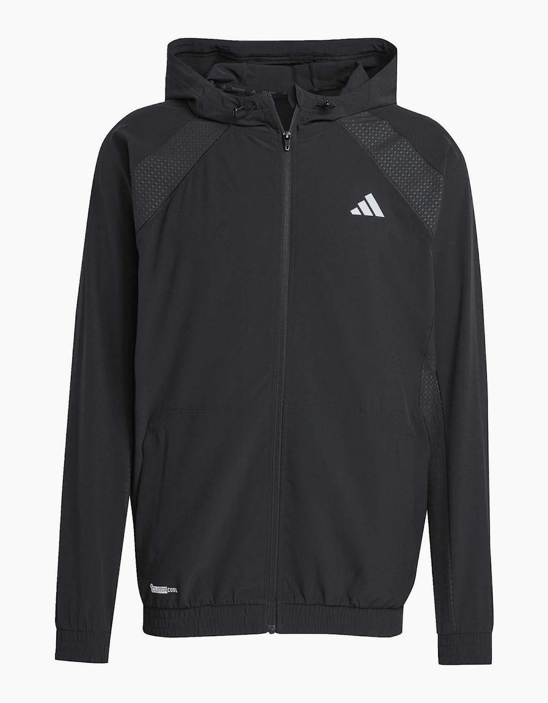 Adidas Men's Tech Hooded Neck Long Sleeve Raglan Athletic Top - Black - Size, 44/Regular