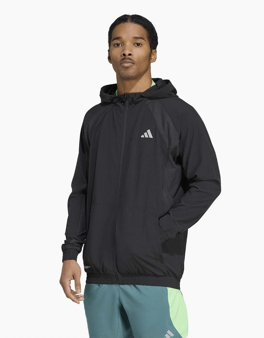 Tech Printed Logo Hooded Neck Long Sleeve Athletic Top