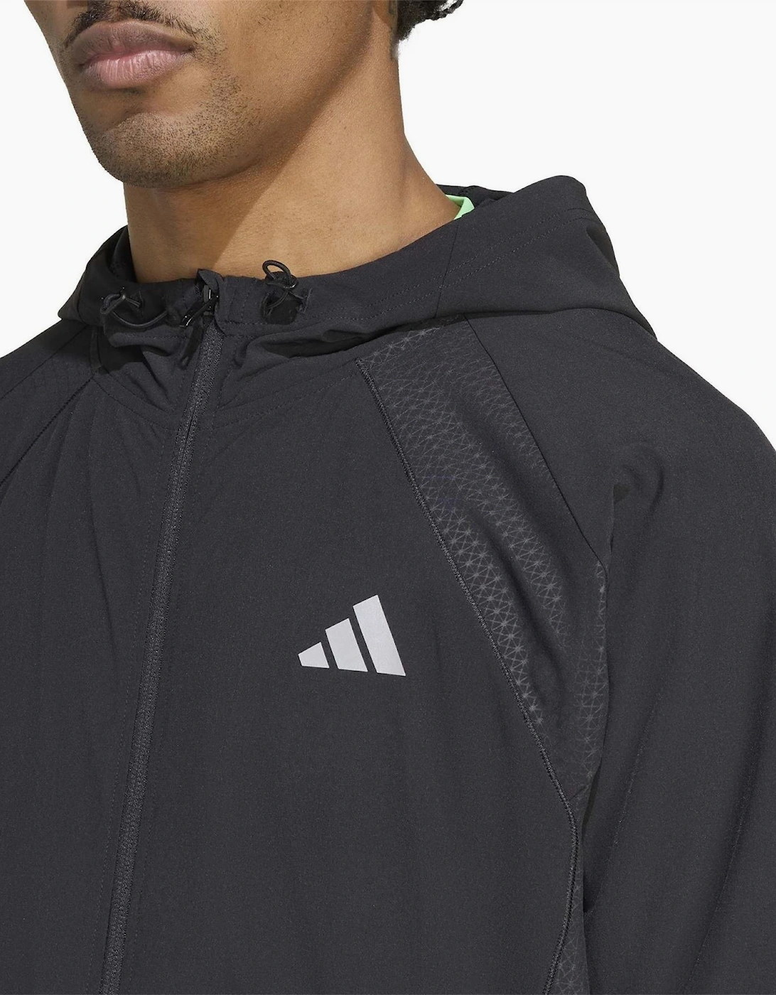 Tech Printed Logo Hooded Neck Long Sleeve Athletic Top