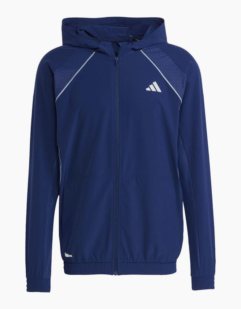 Tech Printed Logo Hooded Neck Long Sleeve Athletic Top