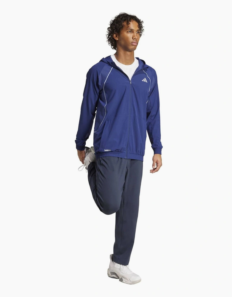 Tech Printed Logo Hooded Neck Long Sleeve Athletic Top