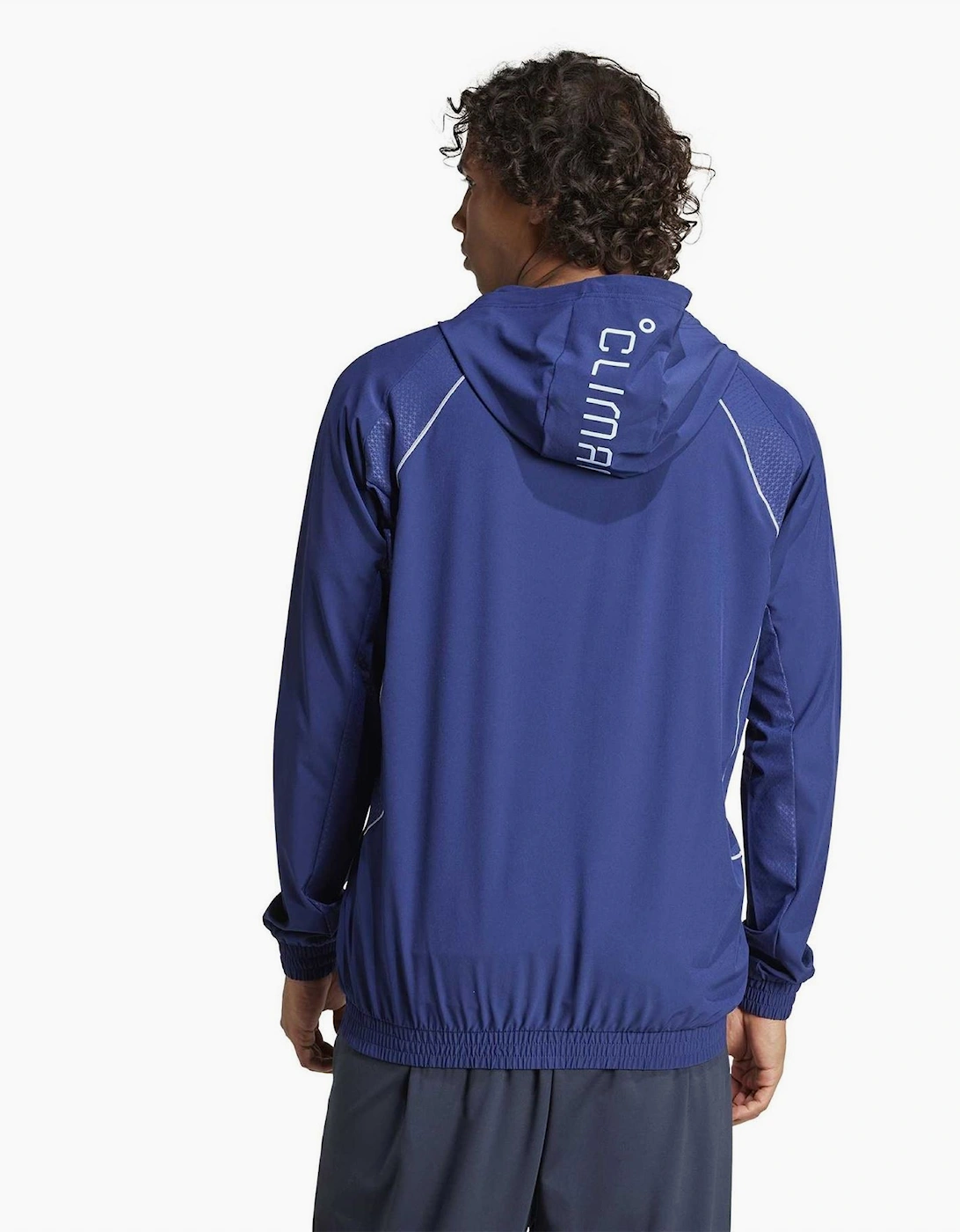 Tech Printed Logo Hooded Neck Long Sleeve Athletic Top