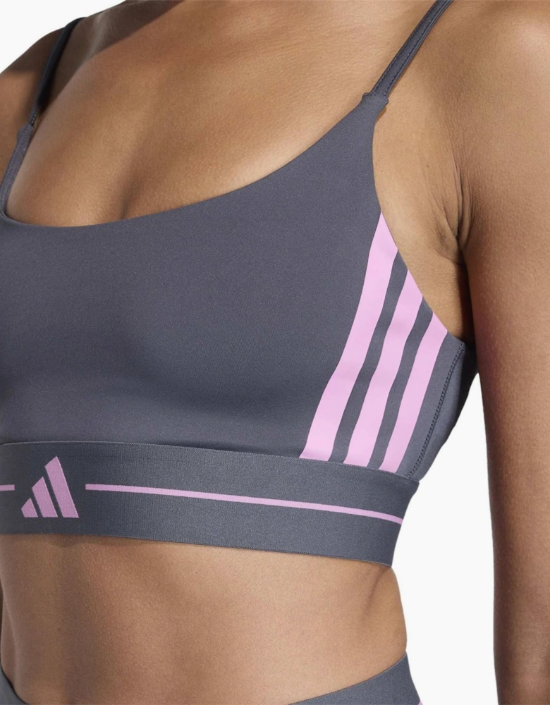 Scoop Neck Sports Bra with Spaghetti Straps