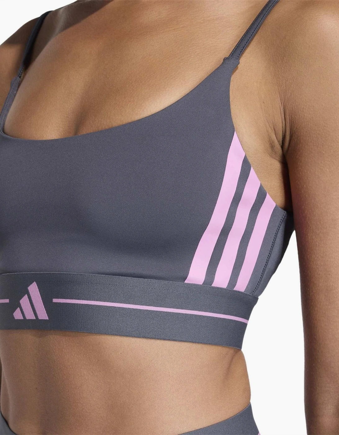 Scoop Neck Sports Bra with Spaghetti Straps