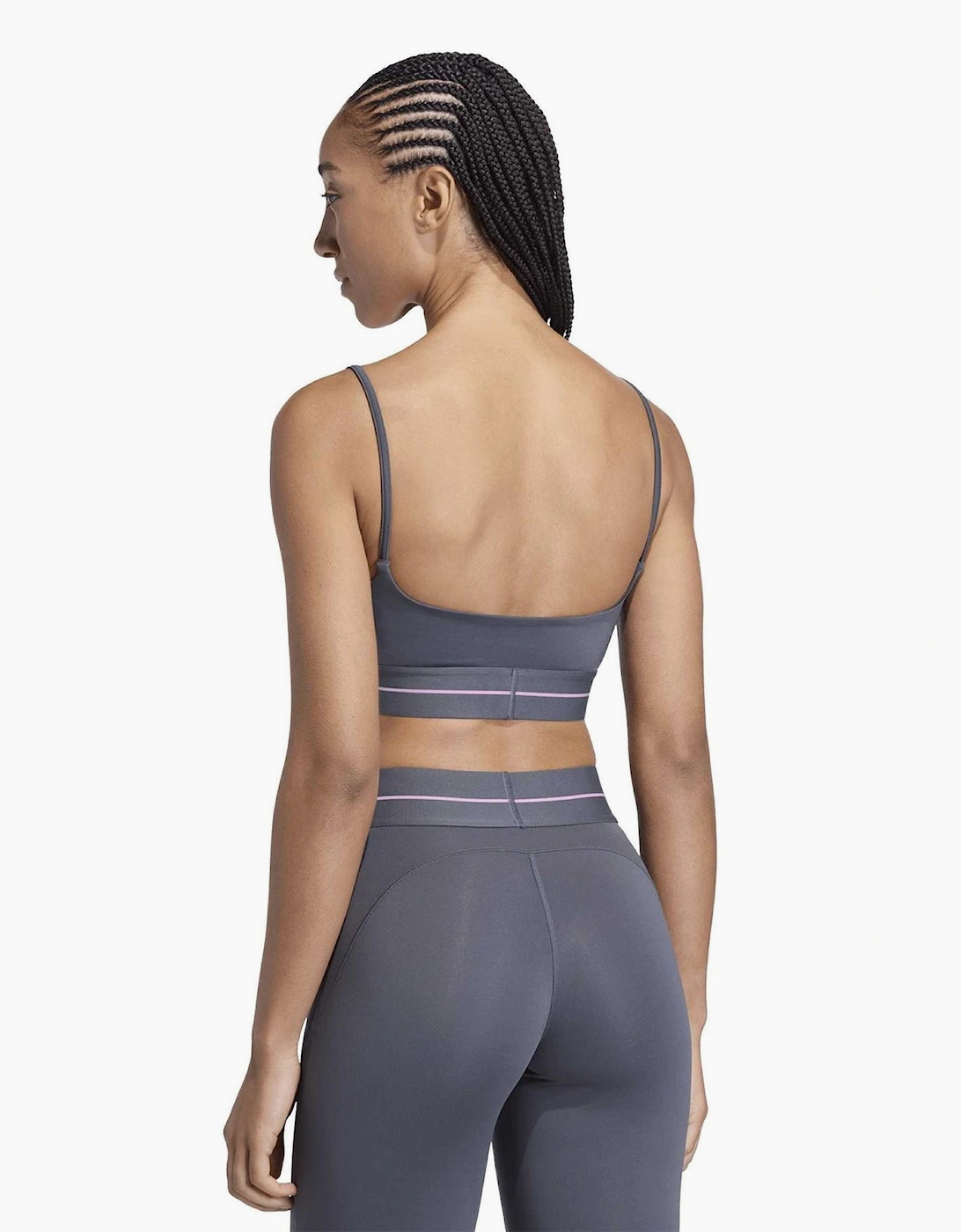 Scoop Neck Sports Bra with Spaghetti Straps