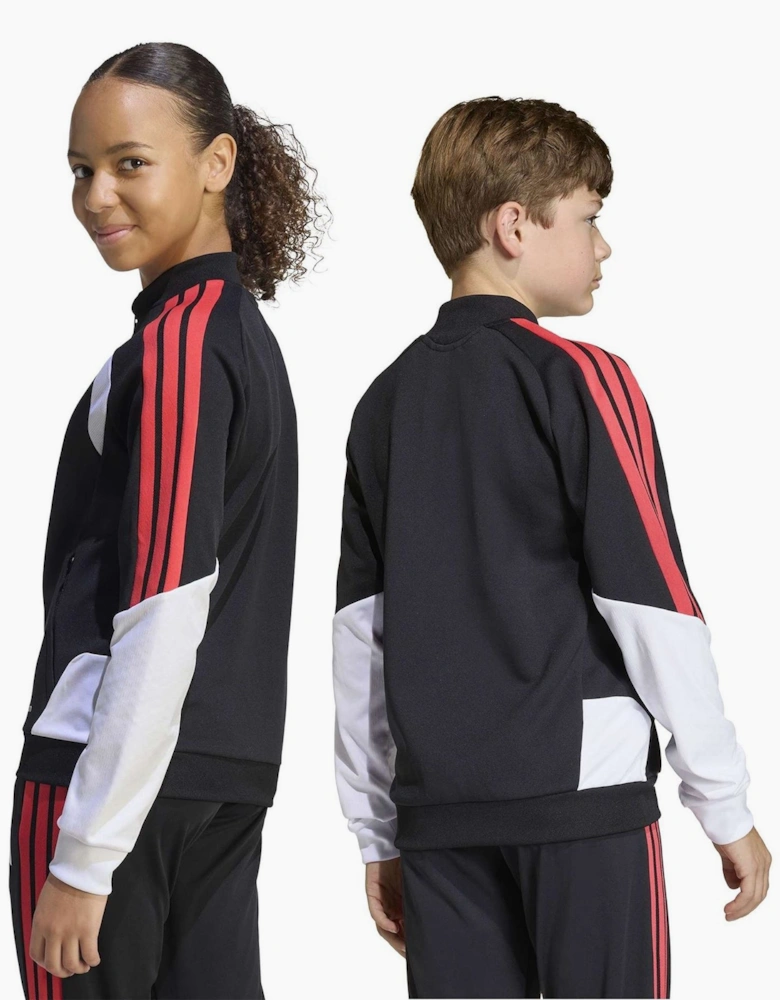Tiro26c Track Jacket with Three Stripes and Ribbed Cuff
