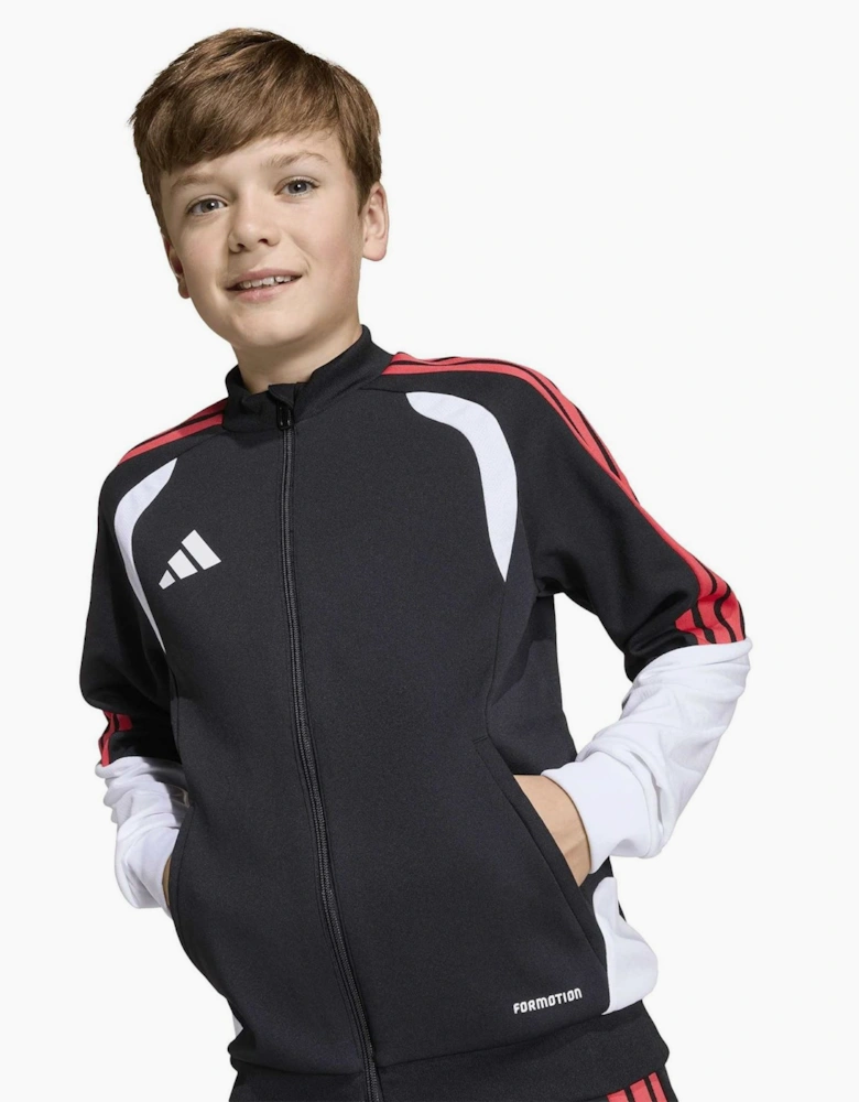 Tiro26c Track Jacket with Three Stripes and Ribbed Cuff
