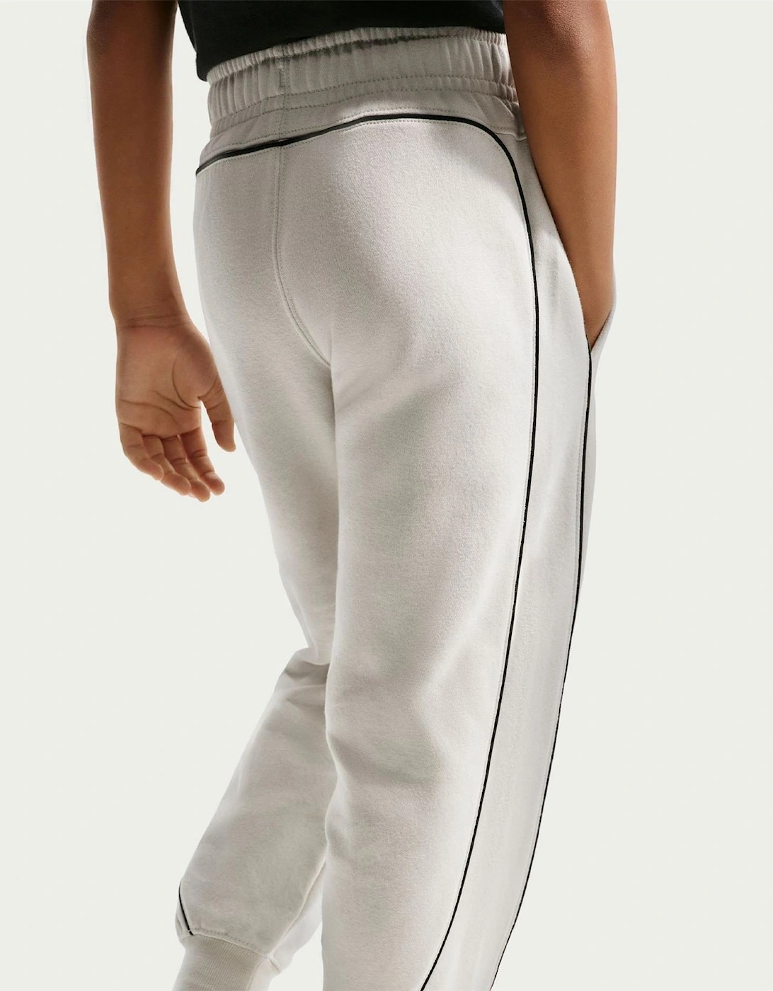 Logo Print Slim Joggers with Side Stripes