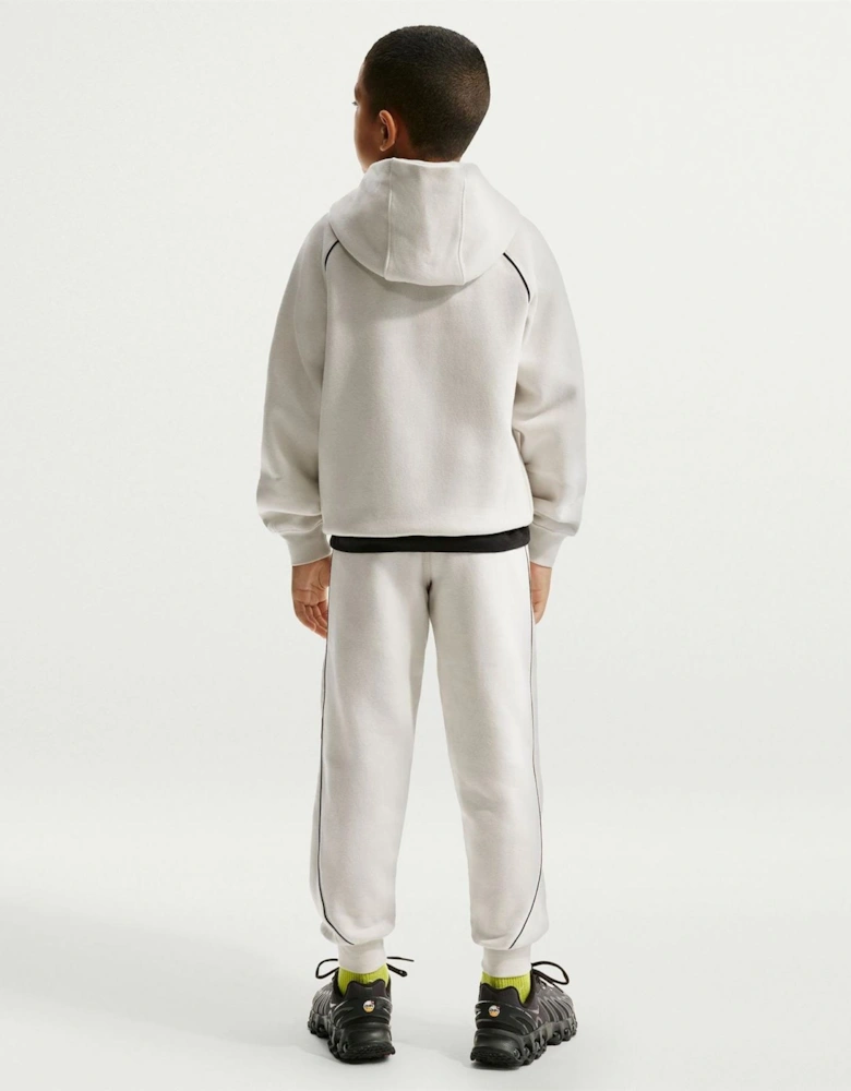 Logo Print Slim Joggers with Side Stripes