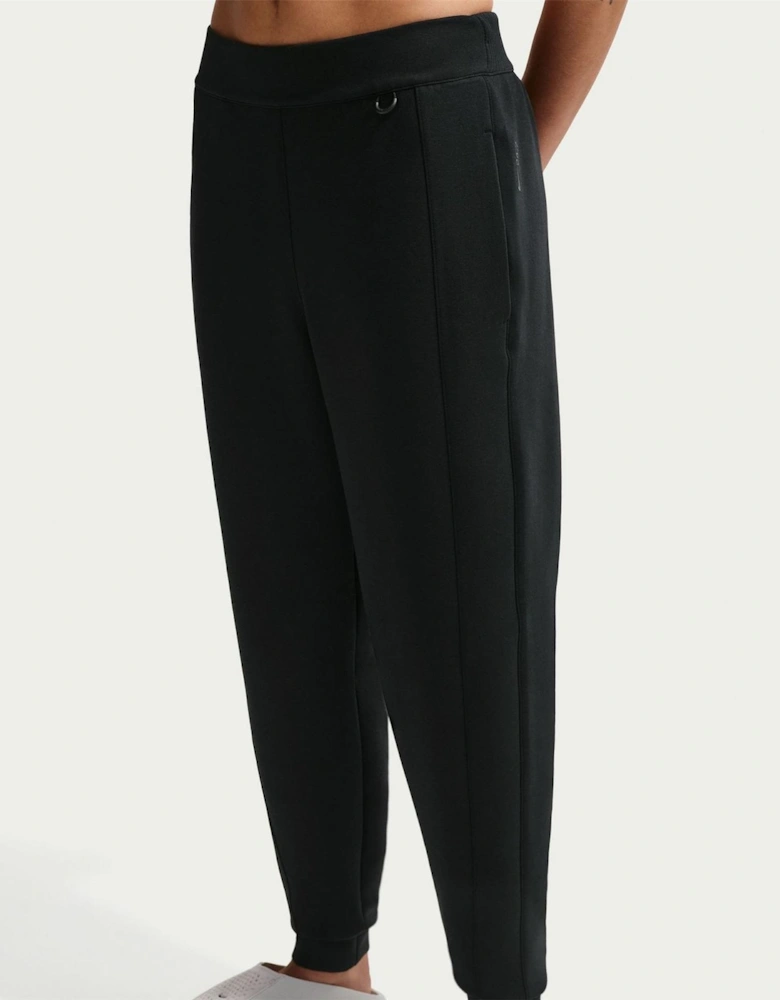 Solid Patterned Mid Rise Tapered Running Pants