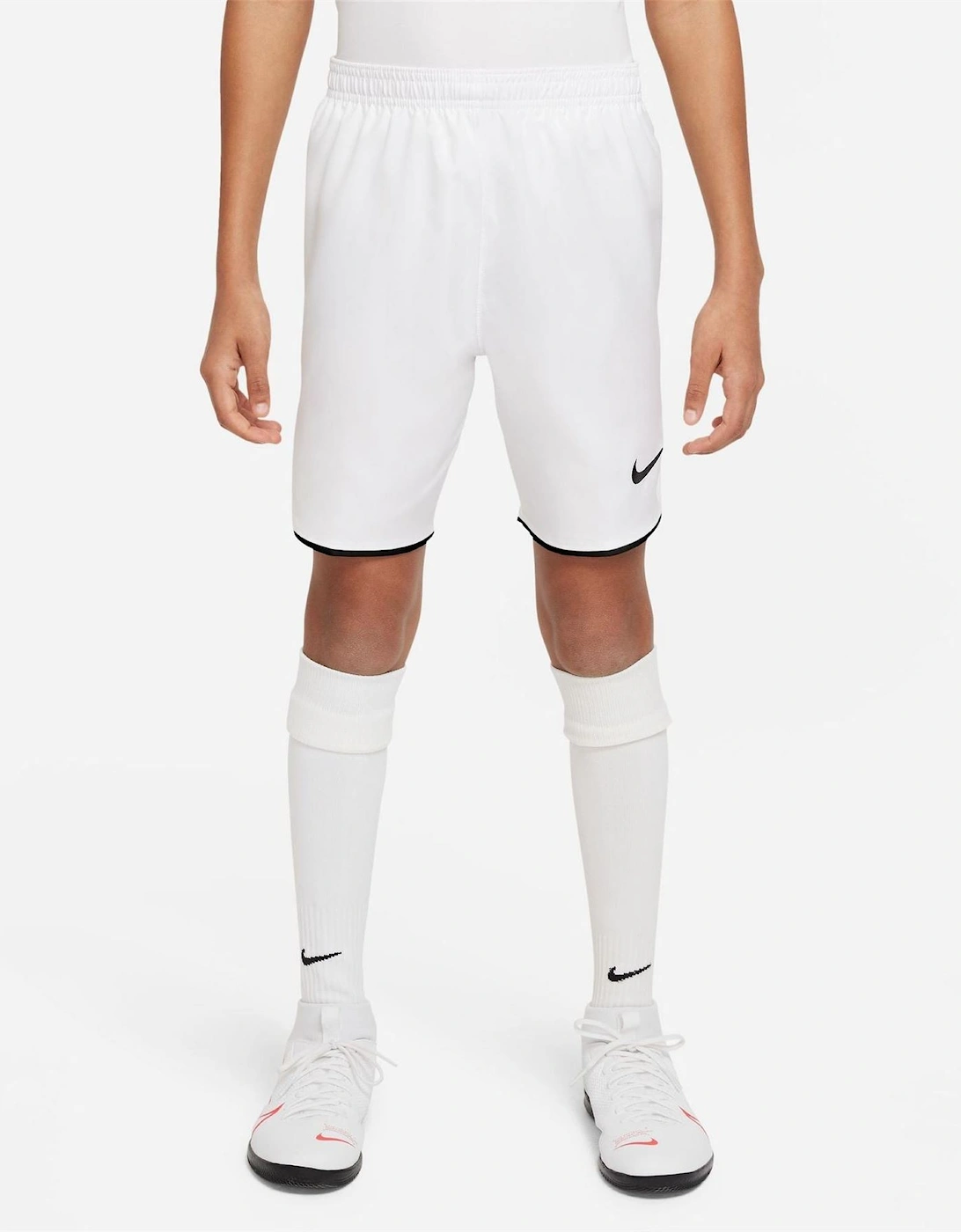 Laser V Athletic Shorts with Notch Hem