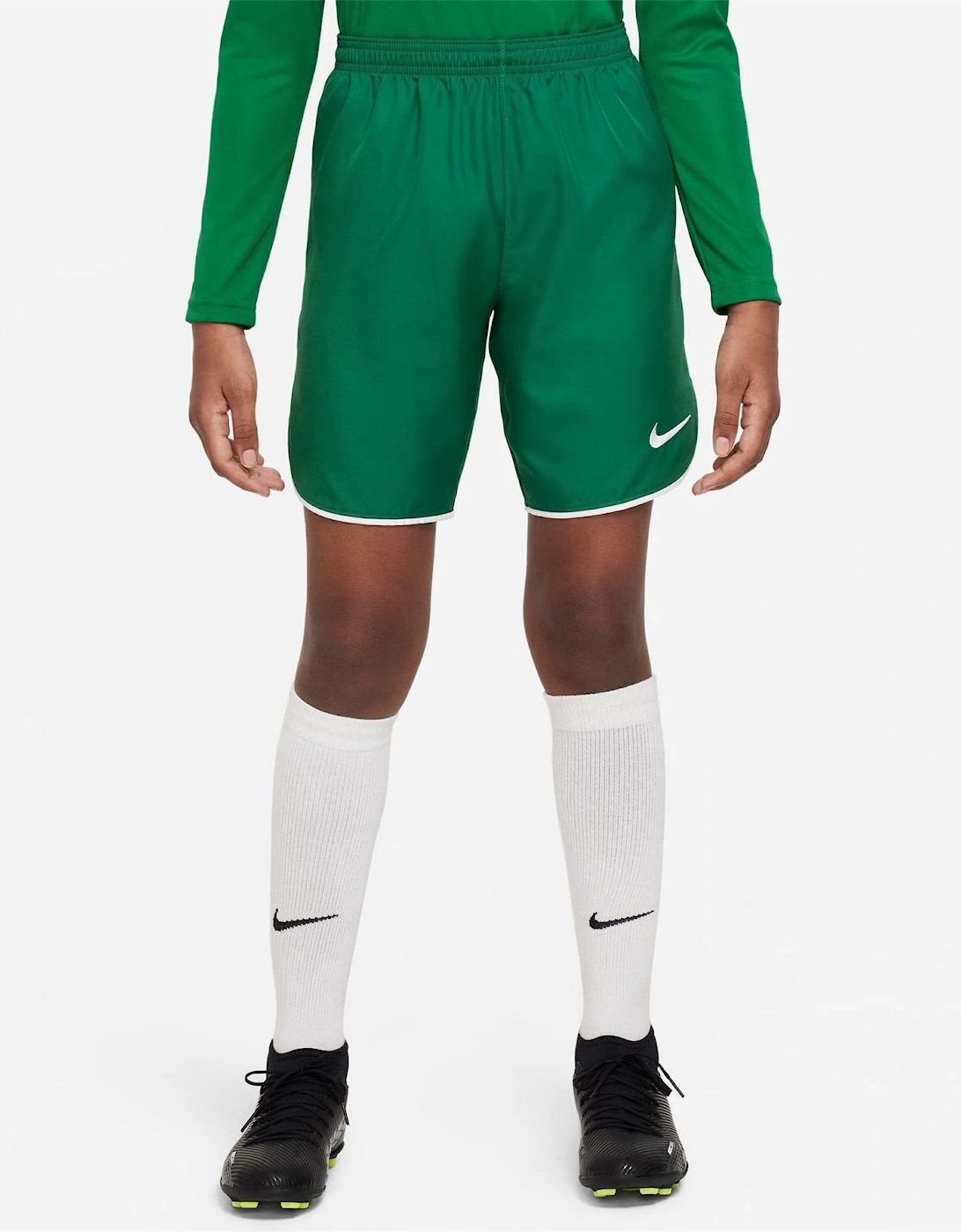 Laser V Athletic Shorts with Notch Hem