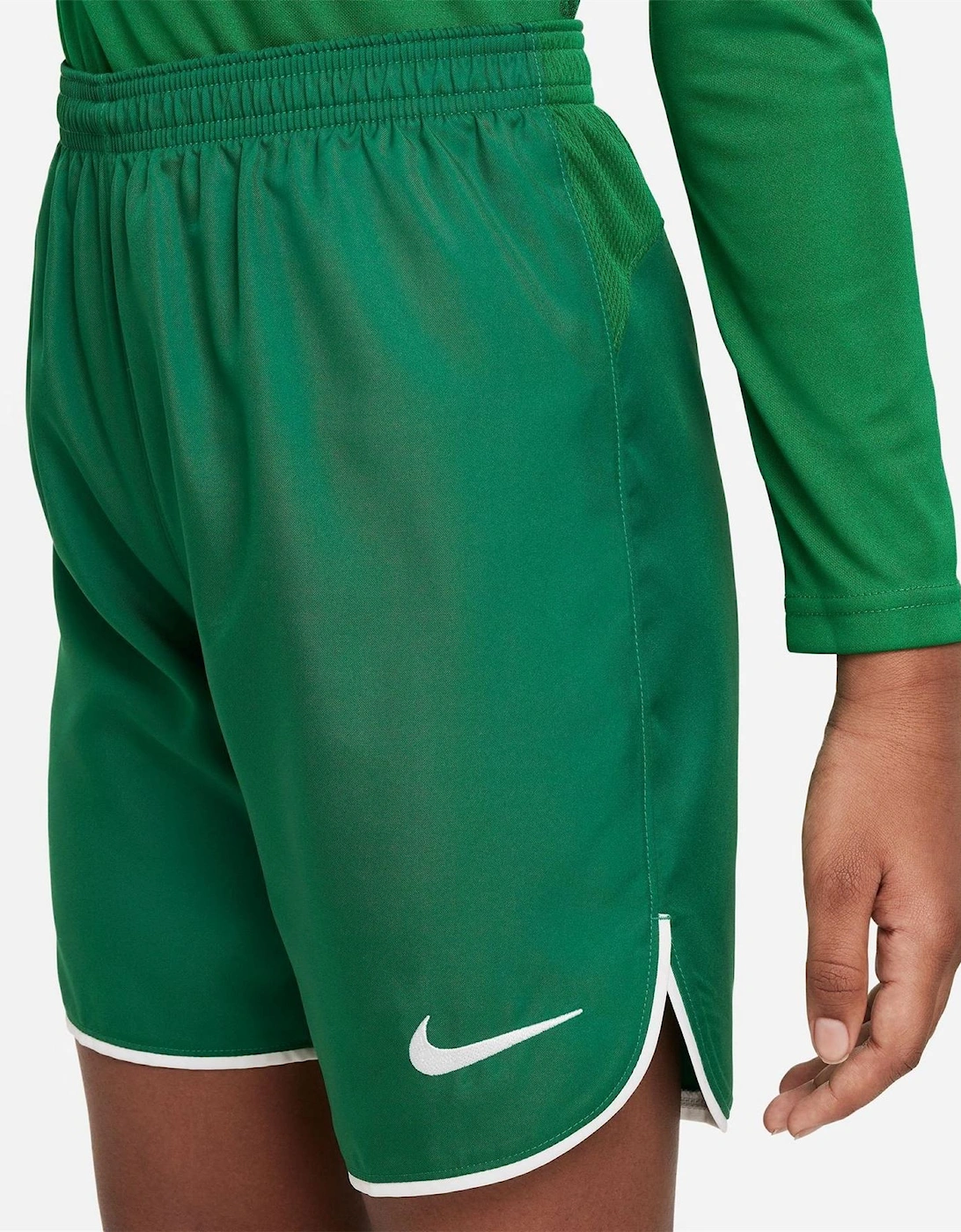 Laser V Athletic Shorts with Notch Hem