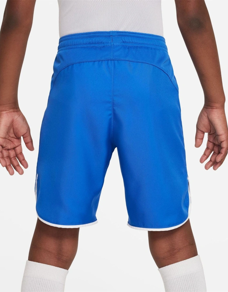 Laser V Athletic Shorts with Notch Hem