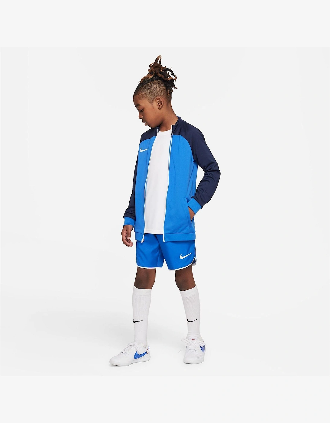 Laser V Athletic Shorts with Notch Hem