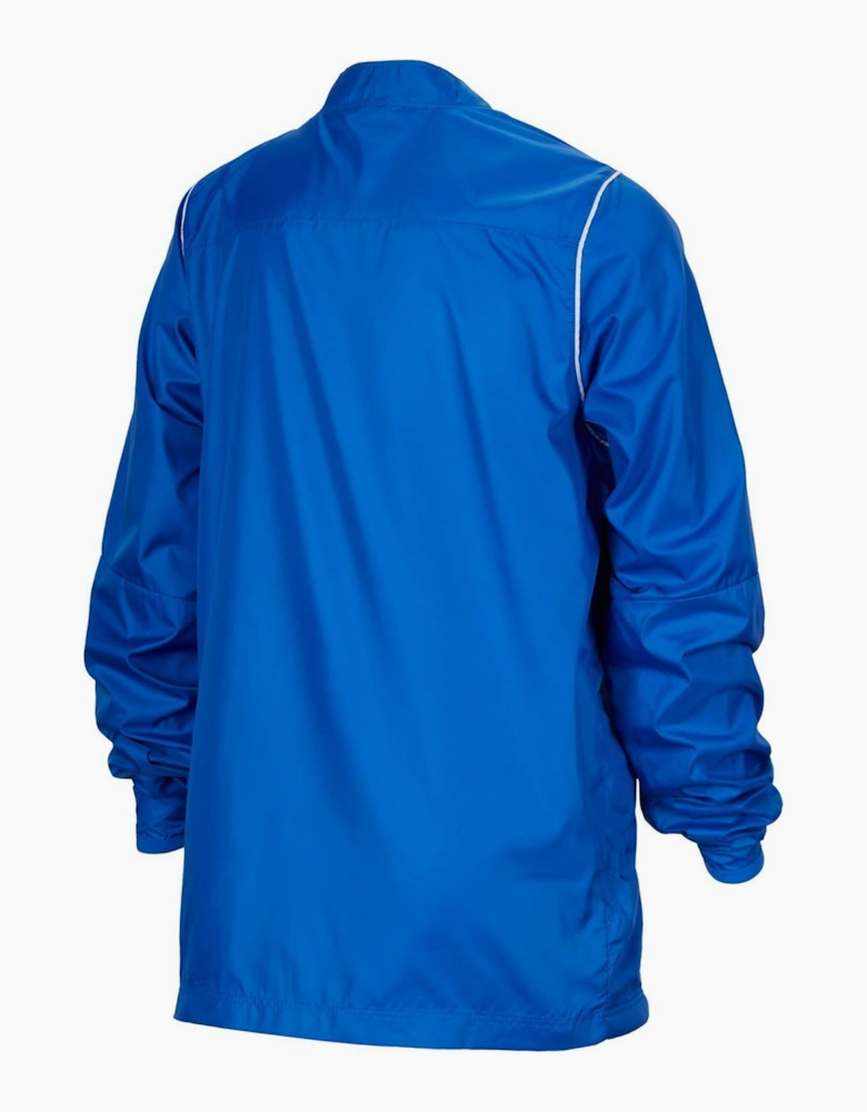 Solid Patterned Zip Neck Rain Jacket