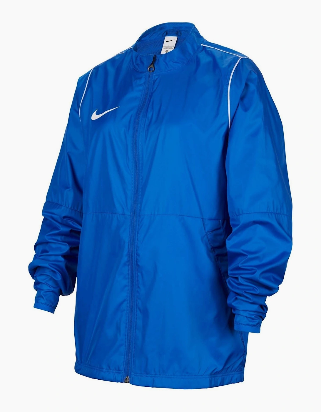 Nike Solid Patterned Full Zipper Rain Jacket - Blue - Size, 11-12 L