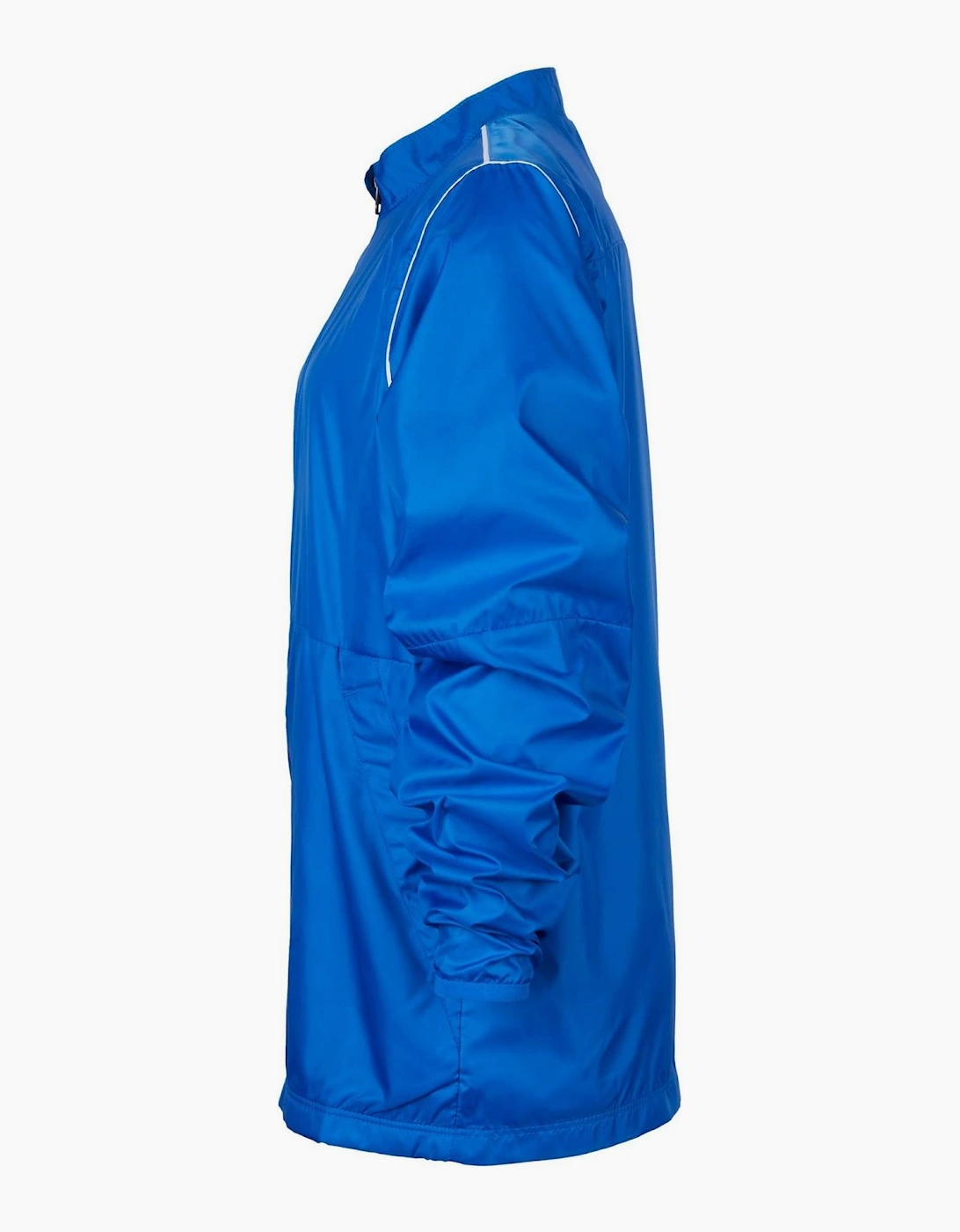 Solid Patterned Zip Neck Rain Jacket