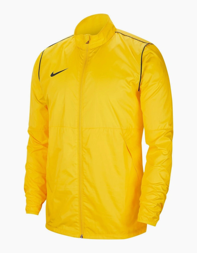 Solid Patterned Zip Neck Rain Jacket