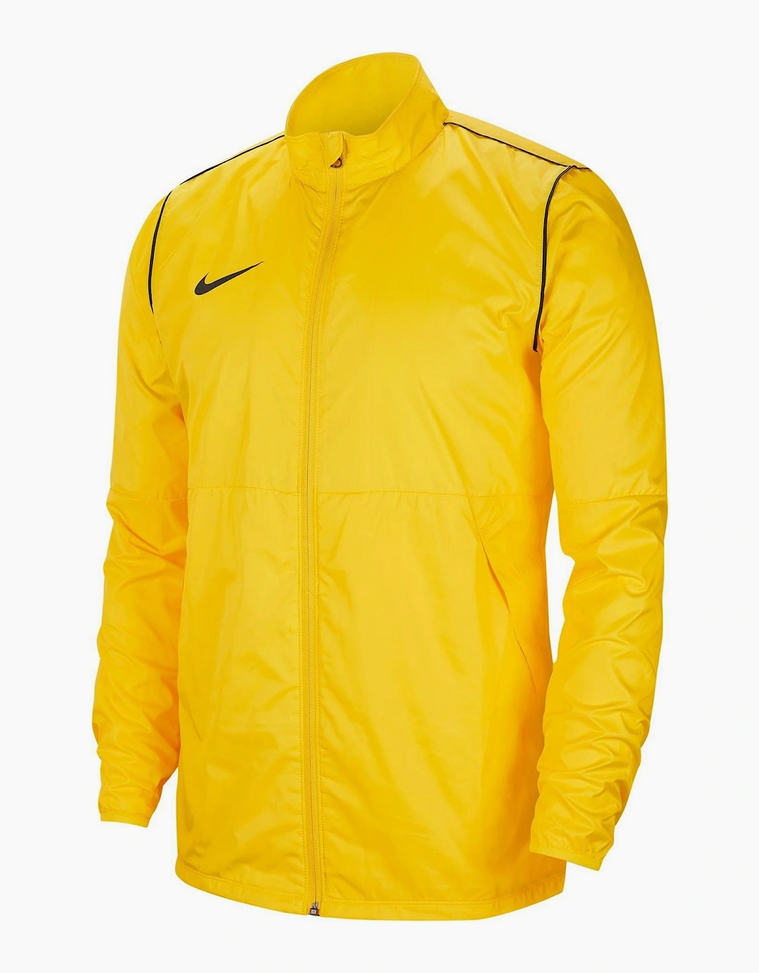 Solid Patterned Zip Neck Rain Jacket