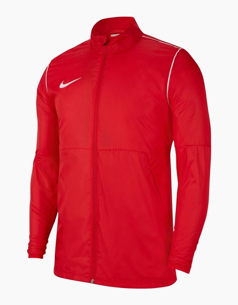 Solid Patterned Zip Neck Rain Jacket