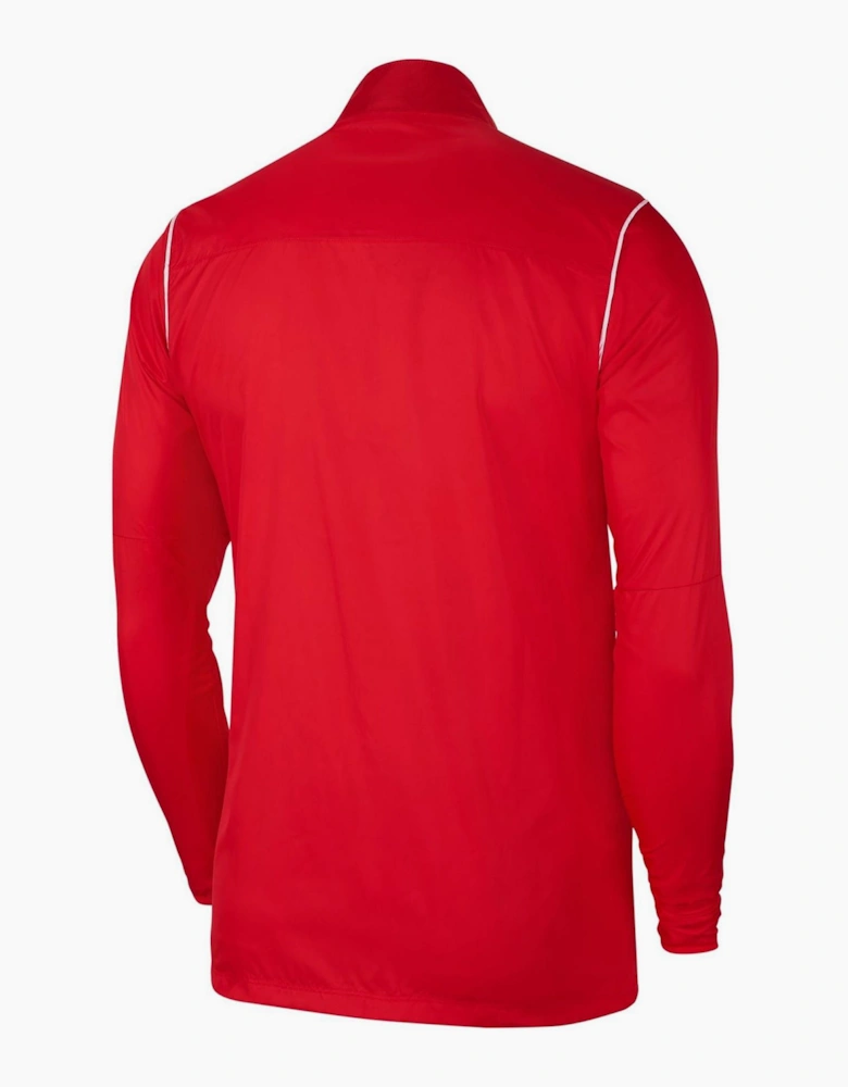 Solid Patterned Zip Neck Rain Jacket