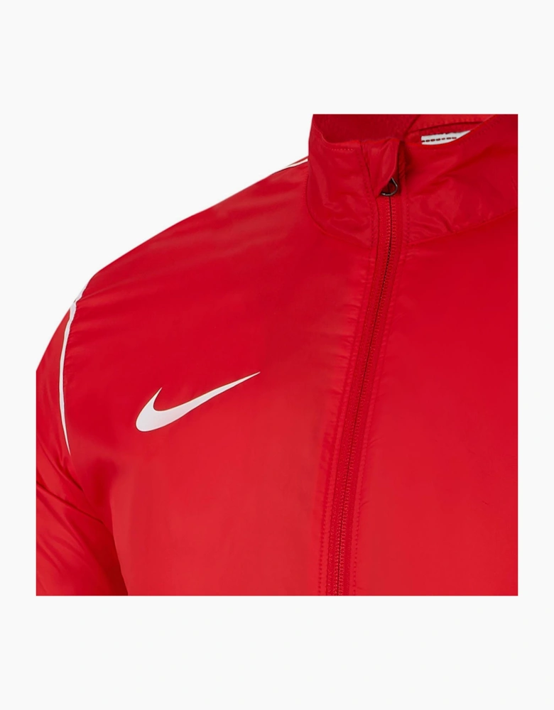 Solid Patterned Zip Neck Rain Jacket