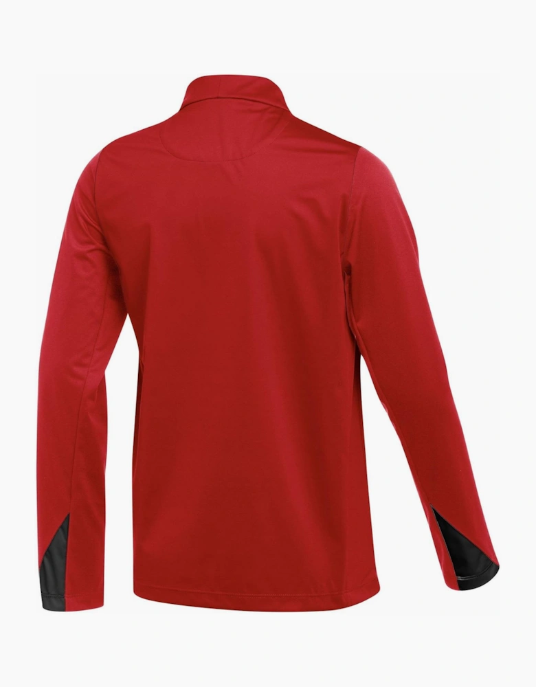 Bold Logo Zip Neck High Collar Long Sleeve Drill Top