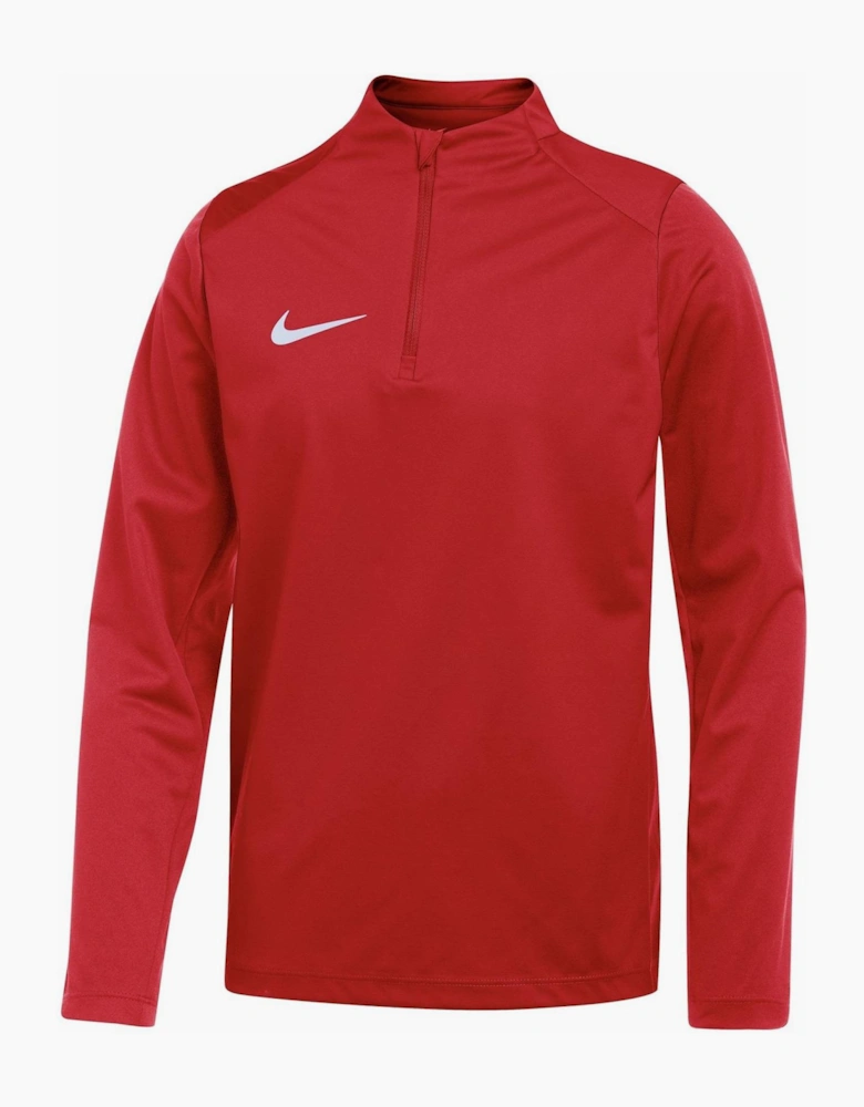 Bold Logo Zip Neck High Collar Long Sleeve Drill Top