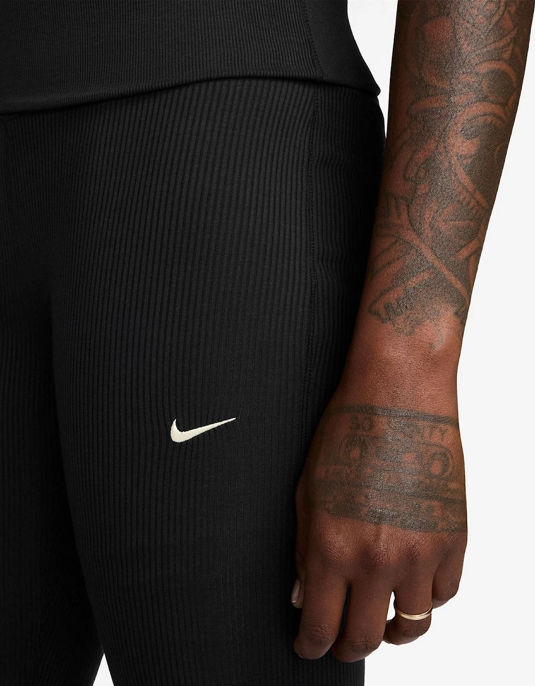 Ribbed High Rise Flared Athletic Pants