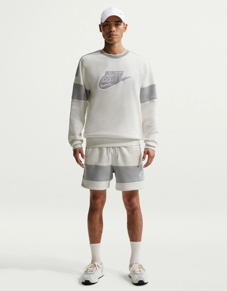 Wordmark Back Neck Logo Crew Neck Long Sleeve Sweatshirt
