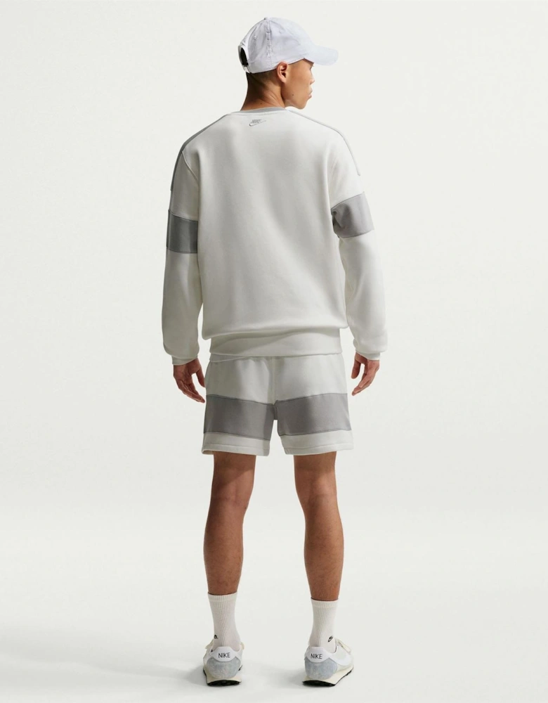 Wordmark Back Neck Logo Crew Neck Long Sleeve Sweatshirt