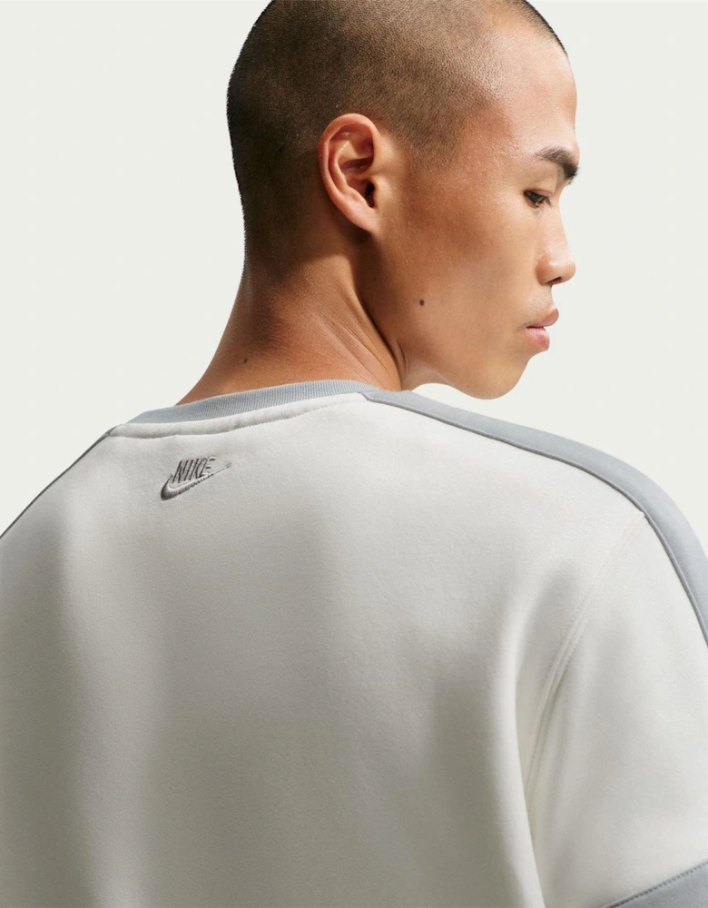 Wordmark Back Neck Logo Crew Neck Long Sleeve Sweatshirt