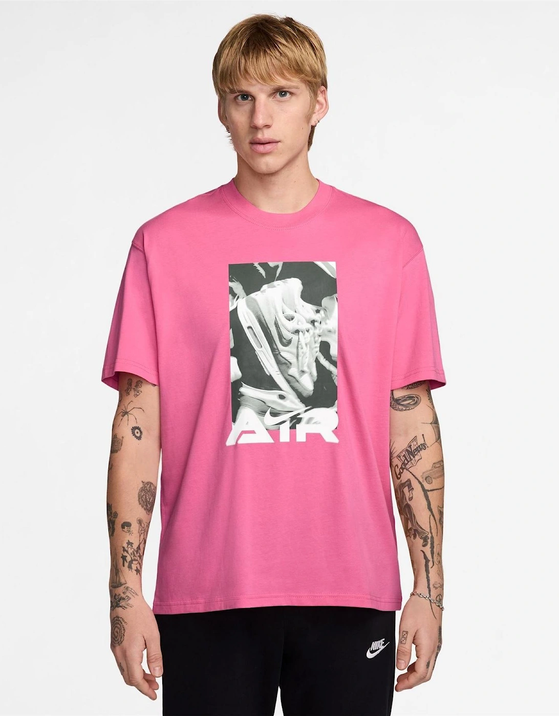 Air Text Graphic Crew Neck Short Sleeve Jersey T-Shirt