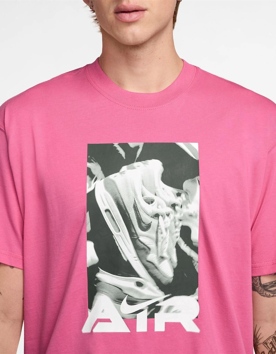 Air Text Graphic Crew Neck Short Sleeve Jersey T-Shirt