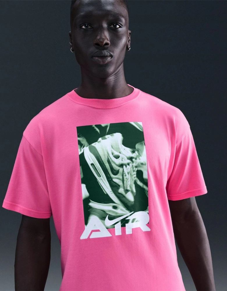 Air Text Graphic Crew Neck Short Sleeve Jersey T-Shirt