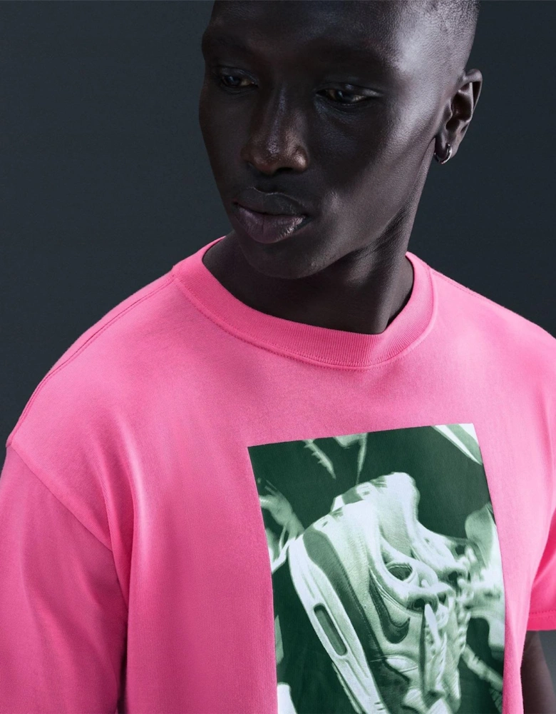 Air Text Graphic Crew Neck Short Sleeve Jersey T-Shirt