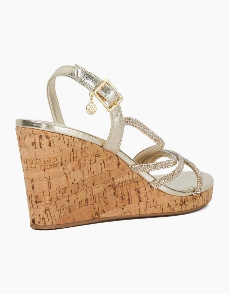 Kemory Open Toe High Heel Wedge Sandals