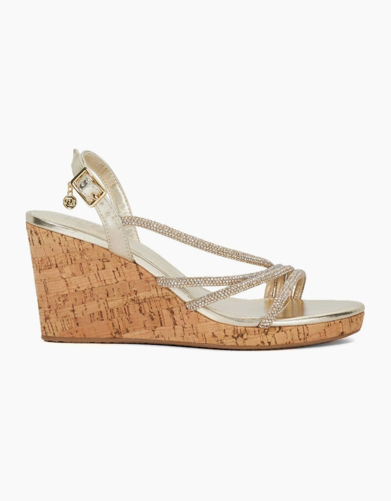 Kemory Open Toe High Heel Wedge Sandals