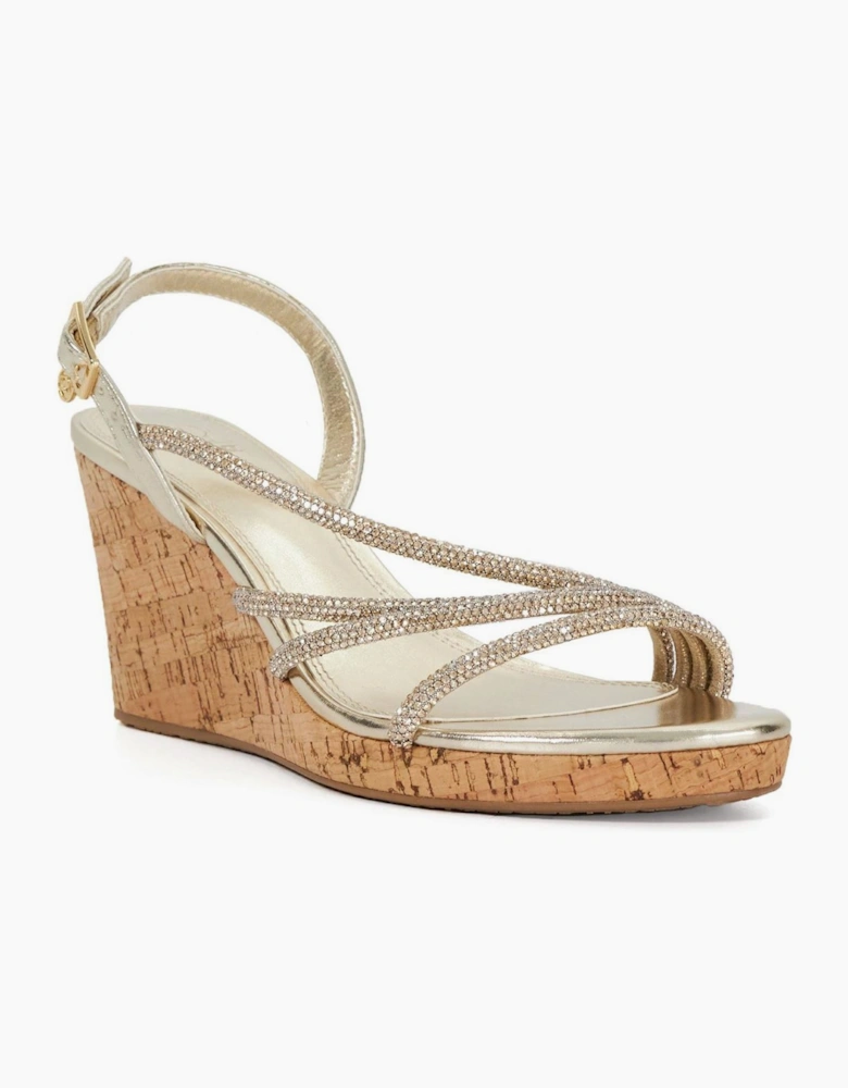 Kemory Open Toe High Heel Wedge Sandals