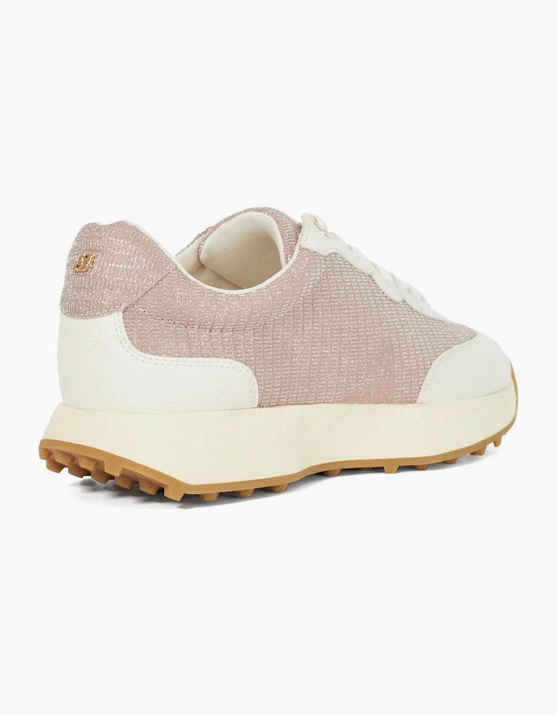 Embossed Textured Lace-Up Walking Shoes