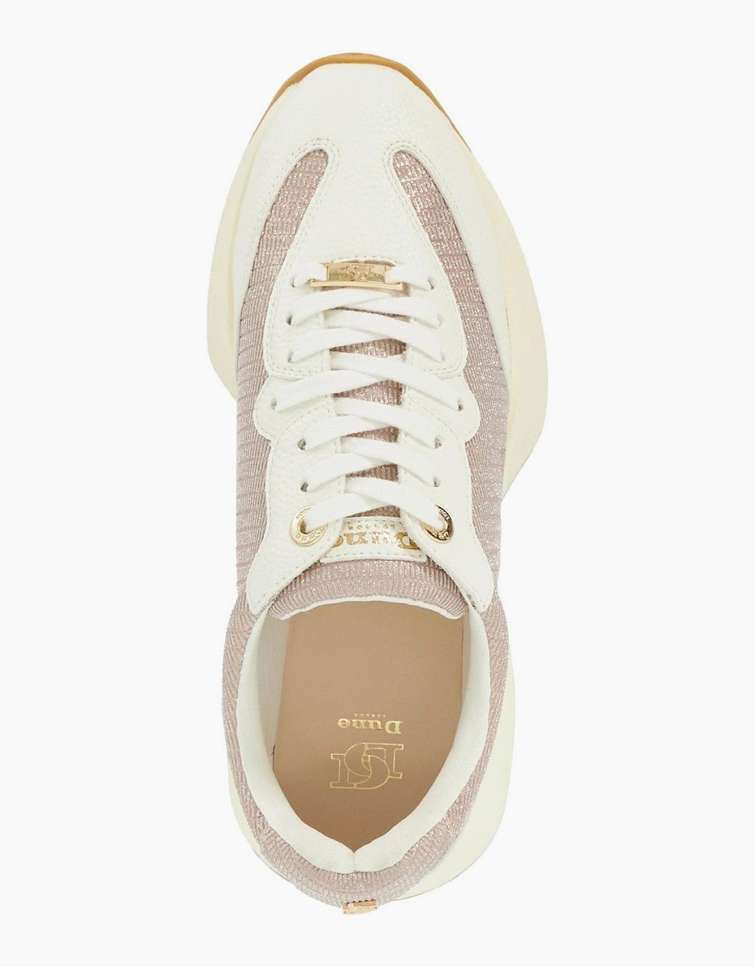 Embossed Textured Lace-Up Walking Shoes