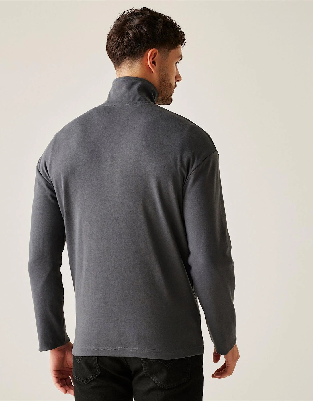 Funnel Neck High Collar Long Sleeve Warm Sweatshirt