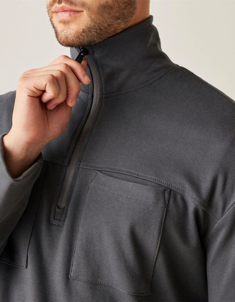 Funnel Neck High Collar Long Sleeve Warm Sweatshirt