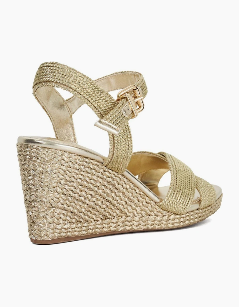 Kolden Braid Textured Wedge Sandals