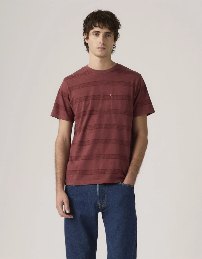 Regular Fit Crew Neck Short Sleeve T-Shirt with Chest Pocket