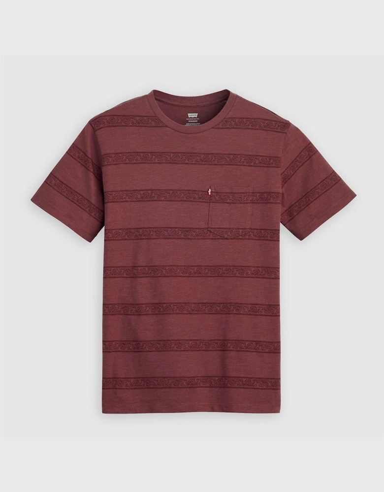 Regular Fit Crew Neck Short Sleeve T-Shirt with Chest Pocket